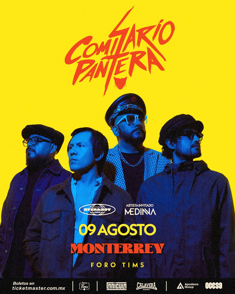 Apodaca Group (@apodacagroup) on Twitter photo Comisario Pantera celebrará dos décadas de música este 9 de agosto en el Foro Tims y no te lo puedes perder🔥🐆 <a href="/comisaurio/">Comisario Pantera</a>
🎫 Compra tus boletos este viernes 6 de junio por sistema Ticketmaster Comisario Pantera celebrará dos décadas de música este 9 de agosto en el Foro Tims y no te lo puedes perder🔥🐆 <a href="/comisaurio/">Comisario Pantera</a>
🎫 Compra tus boletos este viernes 6 de junio por sistema Ticketmaster