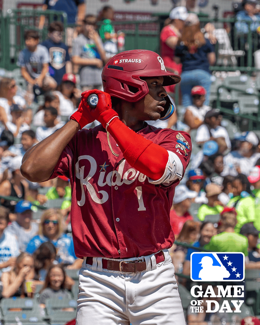 Frisco RoughRiders (@ridersbaseball) on Twitter photo On Sunday, we are the <a href="/MiLB/">Minor League Baseball</a> Game of the Day!
Catch the future <a href="/Rangers/">Texas Rangers</a> go against the future <a href="/Cardinals/">St. Louis Cardinals</a> βΎοΈ
πΊ Watch on MLB.com On Sunday, we are the <a href="/MiLB/">Minor League Baseball</a> Game of the Day!
Catch the future <a href="/Rangers/">Texas Rangers</a> go against the future <a href="/Cardinals/">St. Louis Cardinals</a> βΎοΈ
πΊ Watch on MLB.com