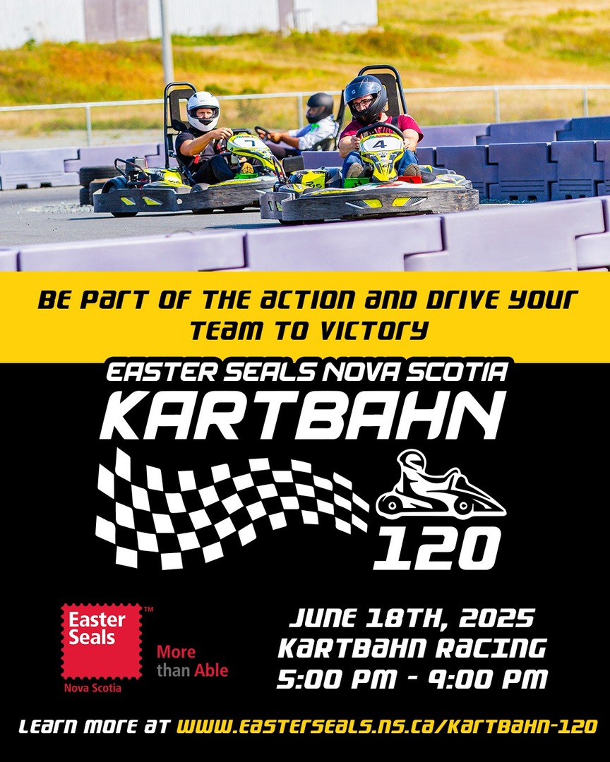 Easter Seals Nova Scotia ♿ (@eastersealsns) on Twitter photo Be part of the action and drive your corporate team to victory at Kartbahn 120 on Wednesday, June 18th! 🏁🏎
To learn more, visit easterseals.ns.ca/kartbahn-120
Register your team today by contacting events@easterseals.ns.ca or calling 902-453-6000 ext. 228.calling Be part of the action and drive your corporate team to victory at Kartbahn 120 on Wednesday, June 18th! 🏁🏎
To learn more, visit easterseals.ns.ca/kartbahn-120
Register your team today by contacting events@easterseals.ns.ca or calling 902-453-6000 ext. 228.calling