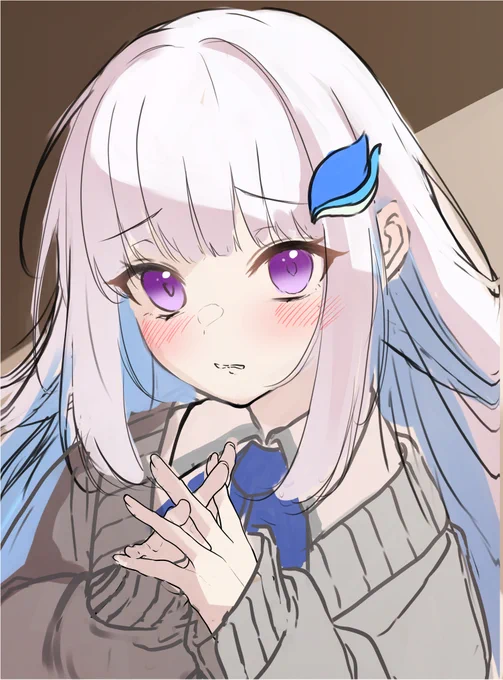 めちゃ粗いラフだけど顔可愛い気がするのであげちゃおうWIP