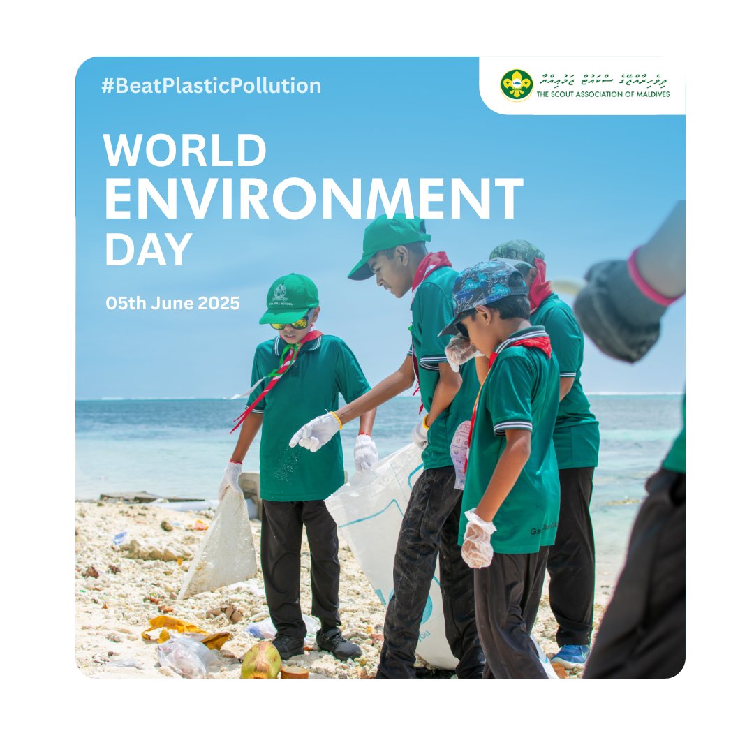 This #WorldEnvironmentDay, we’re all in to protect and care for the Earth - the Scout way. 🌱

This year, we're joining the global movement to #BeatPlasticPollution and promote sustainable living. ♻️Let’s reduce, reuse, and recycle to build a cleaner, healthier planet. 🌊💪