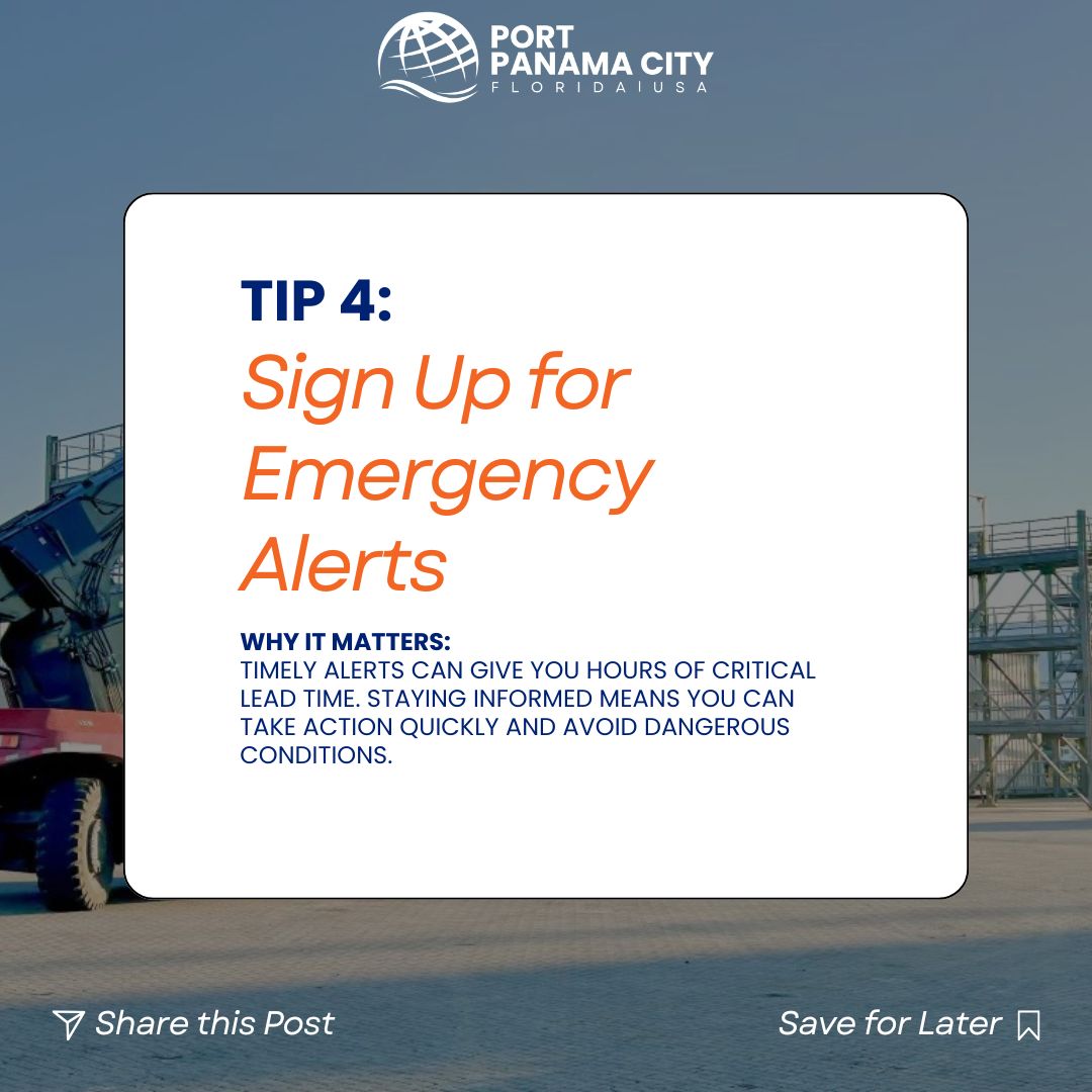 Tip #4: Sign Up for Emergency Alerts

Why it matters: Real-time alerts keep you informed and ahead of changing conditions.