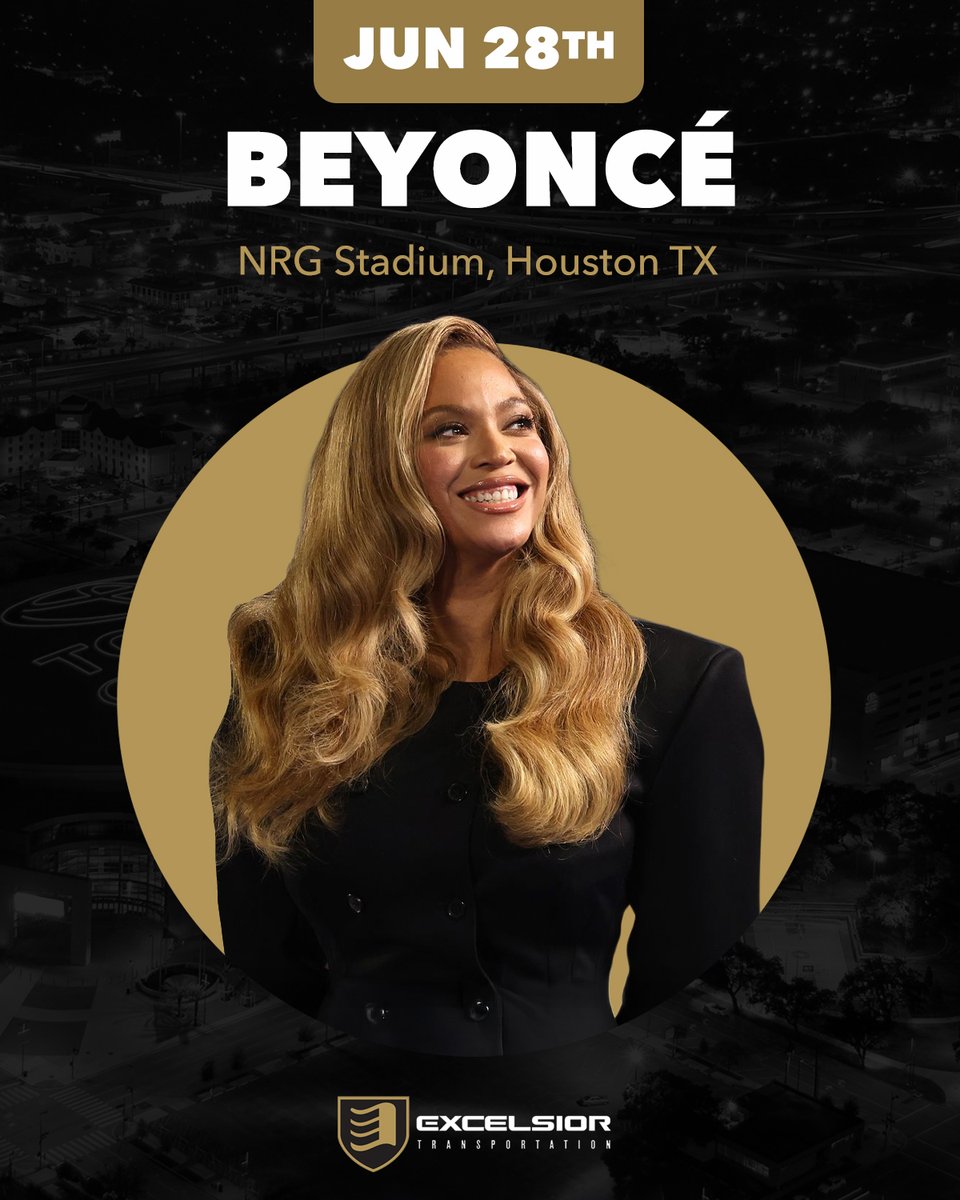 ExcelsiorDriver's tweet image. You’re not just going to a concert—you’re creating a memory. Whether it’s Shakira&apos;s electrifying moves, or a Beyoncé homecoming show, arrive in style and skip the stress with Excelsior.

Call us at (713) 574-8499 📱 Or visit excelsiorlimo.com 💻