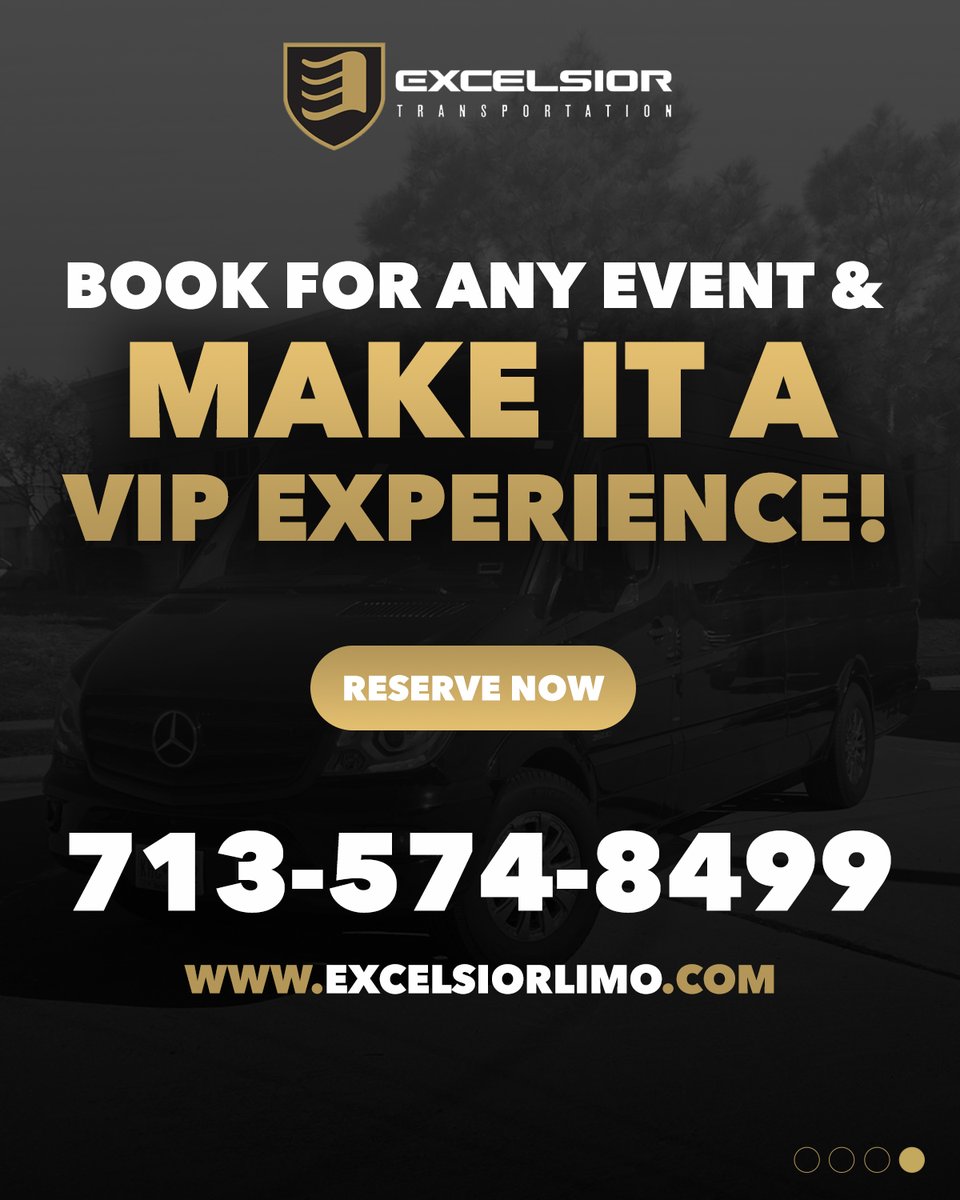 ExcelsiorDriver's tweet image. You’re not just going to a concert—you’re creating a memory. Whether it’s Shakira&apos;s electrifying moves, or a Beyoncé homecoming show, arrive in style and skip the stress with Excelsior.

Call us at (713) 574-8499 📱 Or visit excelsiorlimo.com 💻