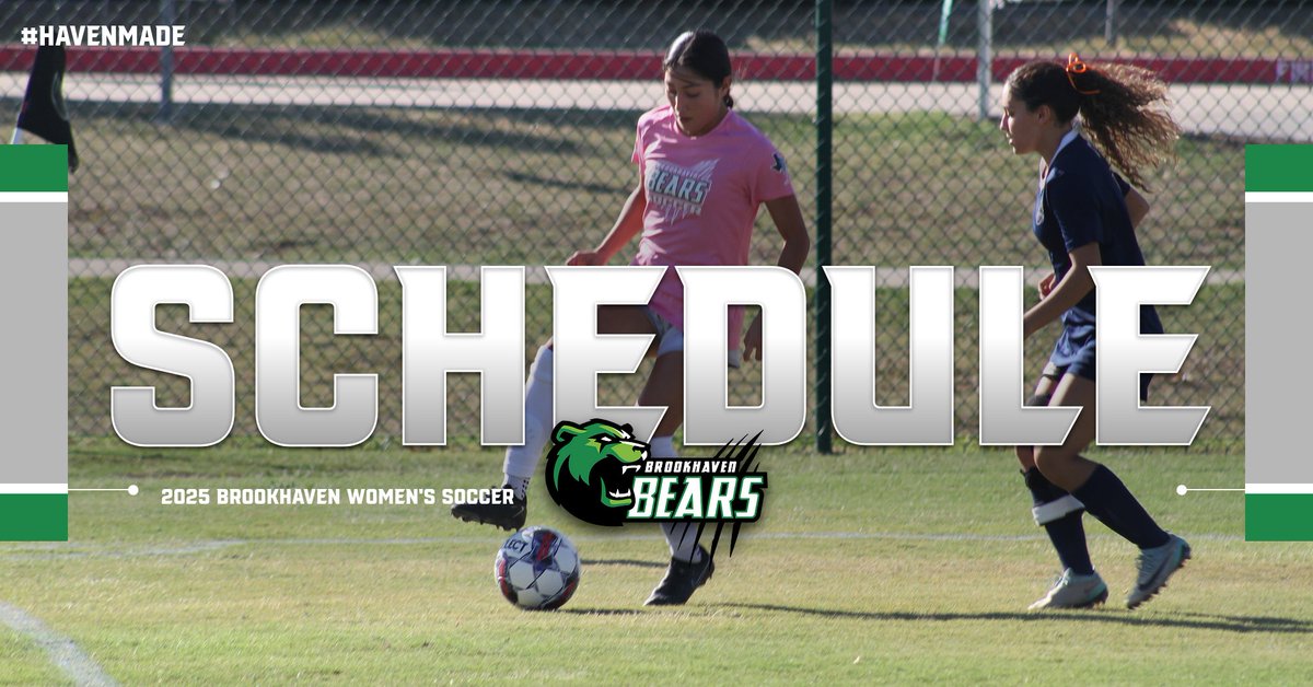 Brookhaven Bears (@dcbhbears) on Twitter photo โฝ๏ธ <a href="/DCBWomensSoccer/">Dallas College Brookhaven Women's Soccer</a> Opens Season Aug. 20
๐๏ธ brookhaven.prestosports.com/sports/wsoc/20โฆ
#HavenMade โฝ๏ธ <a href="/DCBWomensSoccer/">Dallas College Brookhaven Women's Soccer</a> Opens Season Aug. 20
๐๏ธ brookhaven.prestosports.com/sports/wsoc/20โฆ
#HavenMade