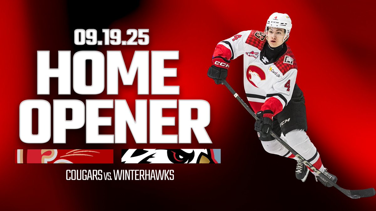 PGCougars's tweet photo. The 2025-2026 season explodes out of the gate with a playoff rematch in OUR HOUSE. 

Cougars vs. Winterhawks — September 19th. https://t.co/Ur2MCV1RZZ