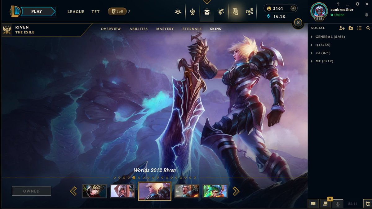 Rohan (@rohangod_) on Twitter photo After 12 years of wanting this skin more than anything in gaming and accepting I'd never own it...
RIOT ACTUALLY GAVE ME 2012 WORLDS RIVEN!!! THANK YOU SO MUCH I AM GENUINELY GRATEFUL BEYOND WORDS <a href="/riotgames/">Riot Games</a> After 12 years of wanting this skin more than anything in gaming and accepting I'd never own it...
RIOT ACTUALLY GAVE ME 2012 WORLDS RIVEN!!! THANK YOU SO MUCH I AM GENUINELY GRATEFUL BEYOND WORDS <a href="/riotgames/">Riot Games</a>