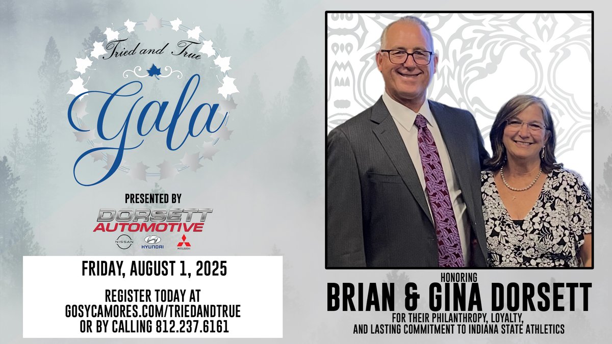 Indiana State Athletics (@indstathletics) on Twitter photo Registration continues for the Fifth Annual Tried & True Athletic Gala as <a href="/IndStAthletics/">Indiana State Athletics</a> honors Brian & Gina Dorsett
tinyurl.com/mawvdtvx
Register today: tinyurl.com/3n3yc2wk
#MarchOn Registration continues for the Fifth Annual Tried & True Athletic Gala as <a href="/IndStAthletics/">Indiana State Athletics</a> honors Brian & Gina Dorsett
tinyurl.com/mawvdtvx
Register today: tinyurl.com/3n3yc2wk
#MarchOn