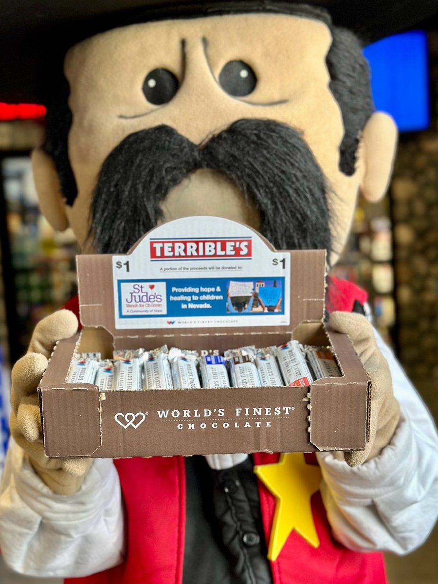 StJudesRanch's tweet image. A delicious treat, an even sweeter mission. 🍫❤️
World's Finest Chocolate is back at @TerribleHerbst to benefit St. Jude’s Ranch for Children through the end of June! Grab a chocolate bar to directly support children & families in need.
#CommunityofHope #conveniencestore