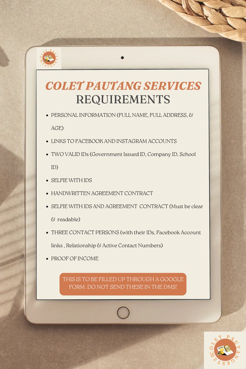 Colet Pautang Services l OPEN tweet media