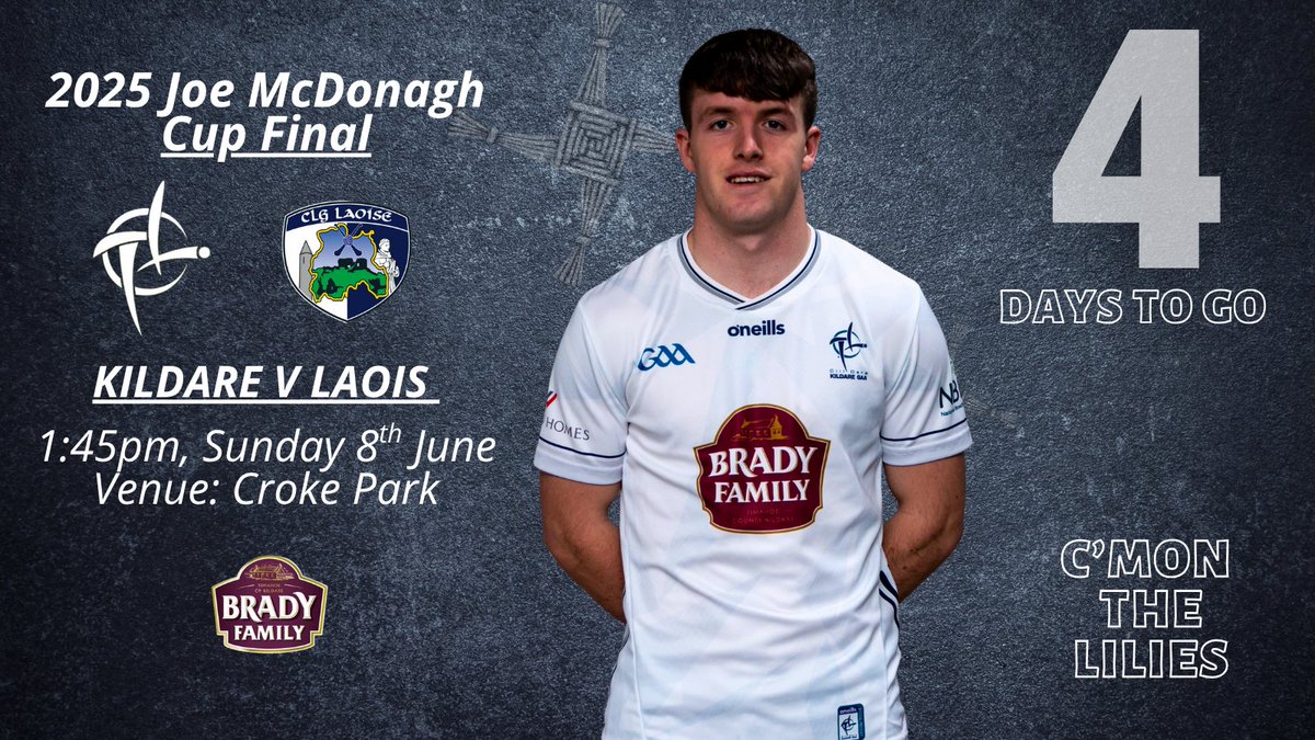 Just 4 days to go until our Senior Hurlers First ever Joe McDonagh Cup Final where they will take on Laois in Croke Park on Sunday, 8th June at 1.45pm. 

Calling on all supports to get behind the team in what is a massive game. Get your hats, flags and headbands and be that 16th