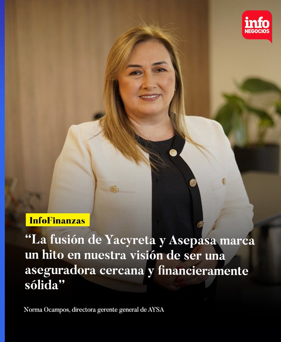 📈 #InfoFinanzas |

La fusión Yacyretá + Asepasa marca un nuevo rumbo: más cercanía, solidez financiera y liderazgo en seguros 🇵🇾💼✨

infonegocios.com.py/infofinanzas/n…