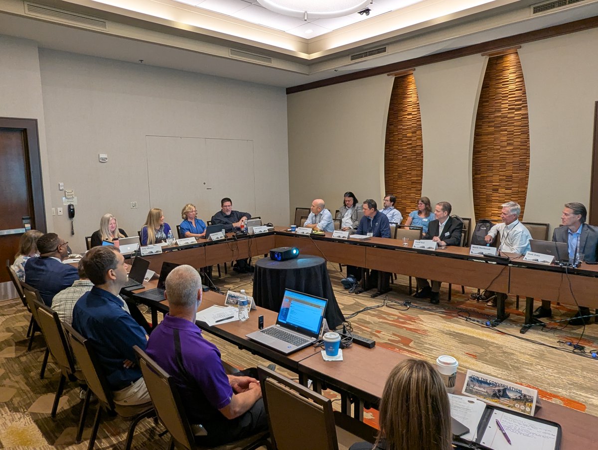 NASWA (@naswaorg) on Twitter photo Technology Committee attendees are conducting State Roundtables in its meeting this morning.
Meanwhile, the Communications Committee is hearing from #NASWA President & CEO Scott B. Sanders, SD Secretary Marcia Hultman and CO Executive Director Joe M. Barela.
#NASWADenver25 Technology Committee attendees are conducting State Roundtables in its meeting this morning.
Meanwhile, the Communications Committee is hearing from #NASWA President & CEO Scott B. Sanders, SD Secretary Marcia Hultman and CO Executive Director Joe M. Barela.
#NASWADenver25