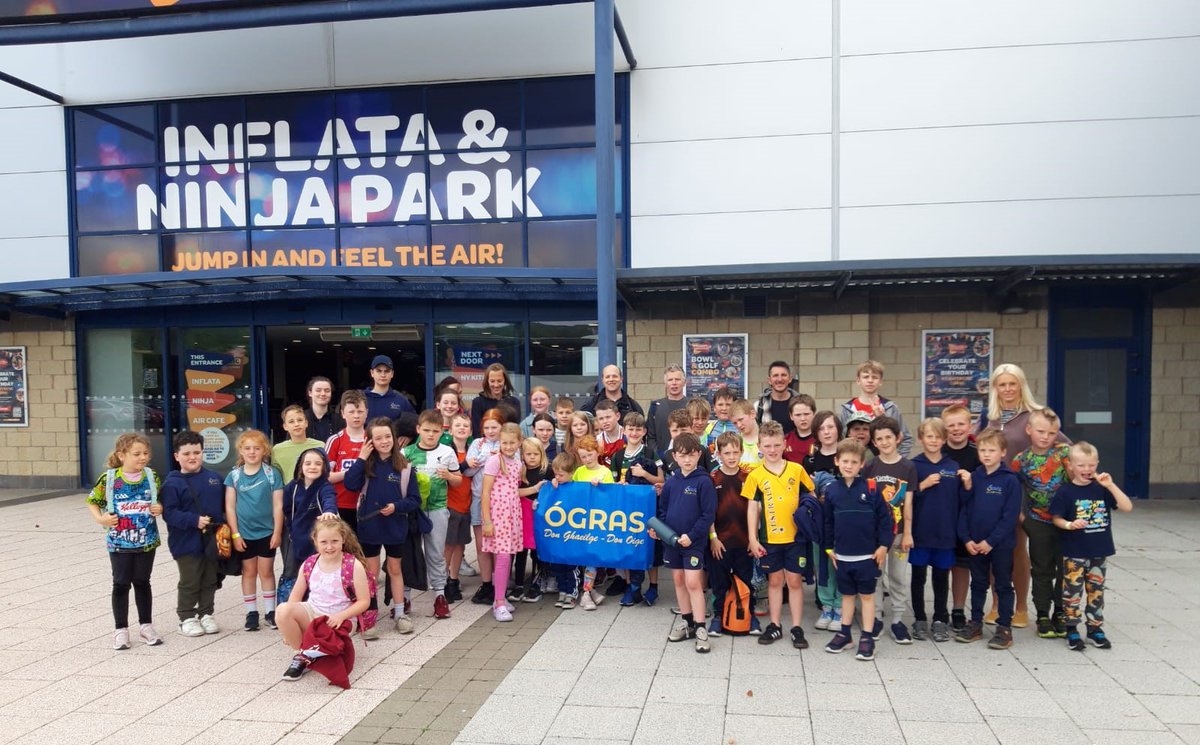 Bhí craic iontach ag baill Óg-Ógras ag <a href="/AirtasticIre/">Airtastic Entertainment Centres Ireland</a> i gCorcaigh. Óg-Ógras members had great fun at Airtastic in Cork. <a href="/ForasnaGaeilge/">Foras na Gaeilge</a> <a href="/DCEDIY1/">DCEDIY</a> <a href="/Cula4_TG4/">Cúla4 🌈✨</a> <a href="/saolodheas/">Saol ó Dheas RnaG</a> <a href="/Kerrys_Eye/">Kerry's Eye</a> <a href="/kerryman_ie/">The Kerryman</a> <a href="/RTERnaG/">Raidió na Gaeltachta</a> <a href="/tuairiscnuacht/">Tuairisc</a> <a href="/PEIG_ie/">PEIG.ie - Pobal | Eolas | Ilmheán | Gaeilge</a> <a href="/TraleeAdverts/">Tralee Advertiser</a> <a href="/Traleetodaynews/">TraleeToday.ie</a>