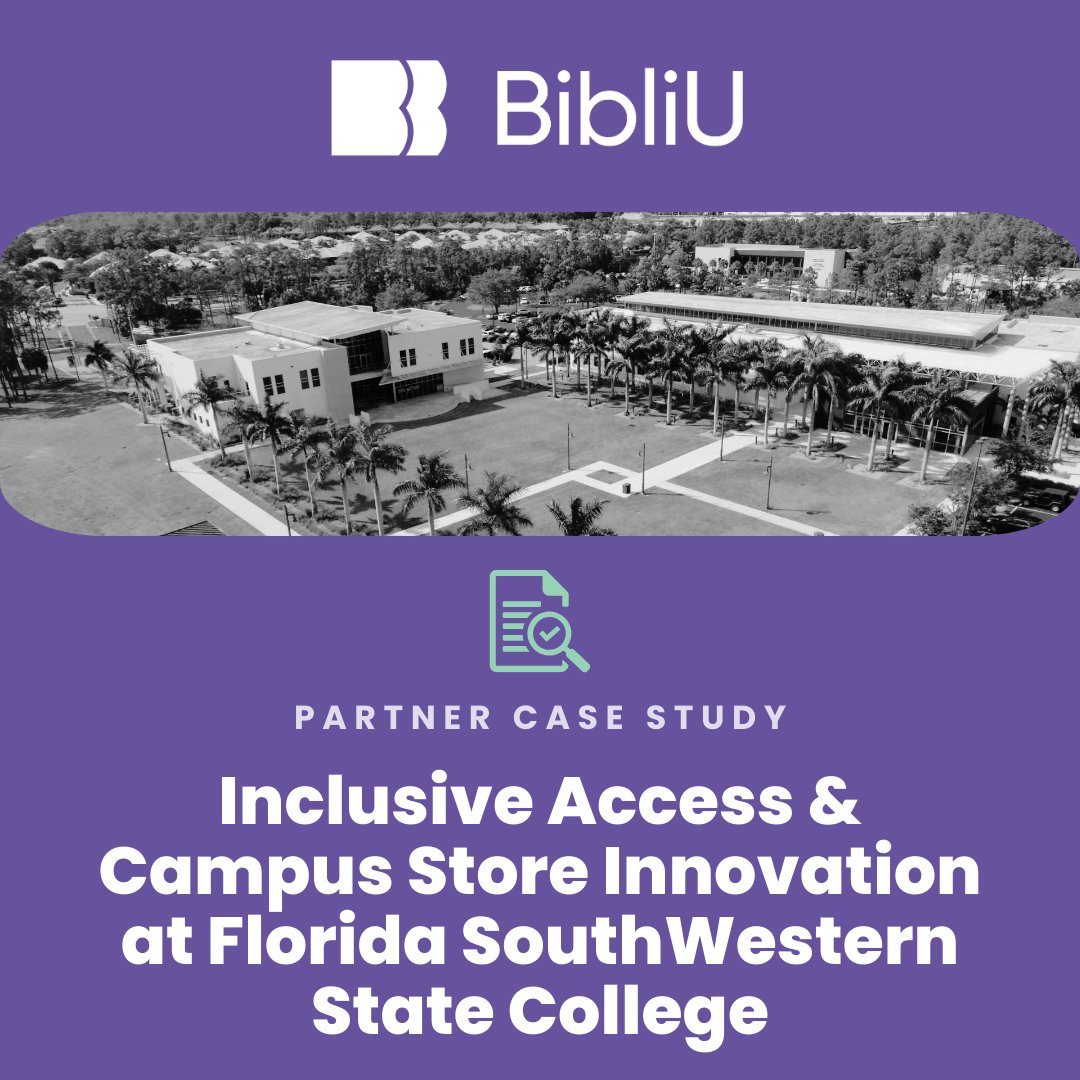 BibliU (@bibliusocial) on Twitter photo Solving delayed access and rising costs for course materials was a top priority for <a href="/FSWCollege/">Florida SouthWestern</a>.
To meet the moment, they partnered with BibliU—reimagining what a modern campus store could be, with a bold, student-centered, and future-ready approach.
bit.ly/BibliUFSWCaseS… Solving delayed access and rising costs for course materials was a top priority for <a href="/FSWCollege/">Florida SouthWestern</a>.
To meet the moment, they partnered with BibliU—reimagining what a modern campus store could be, with a bold, student-centered, and future-ready approach.
bit.ly/BibliUFSWCaseS…