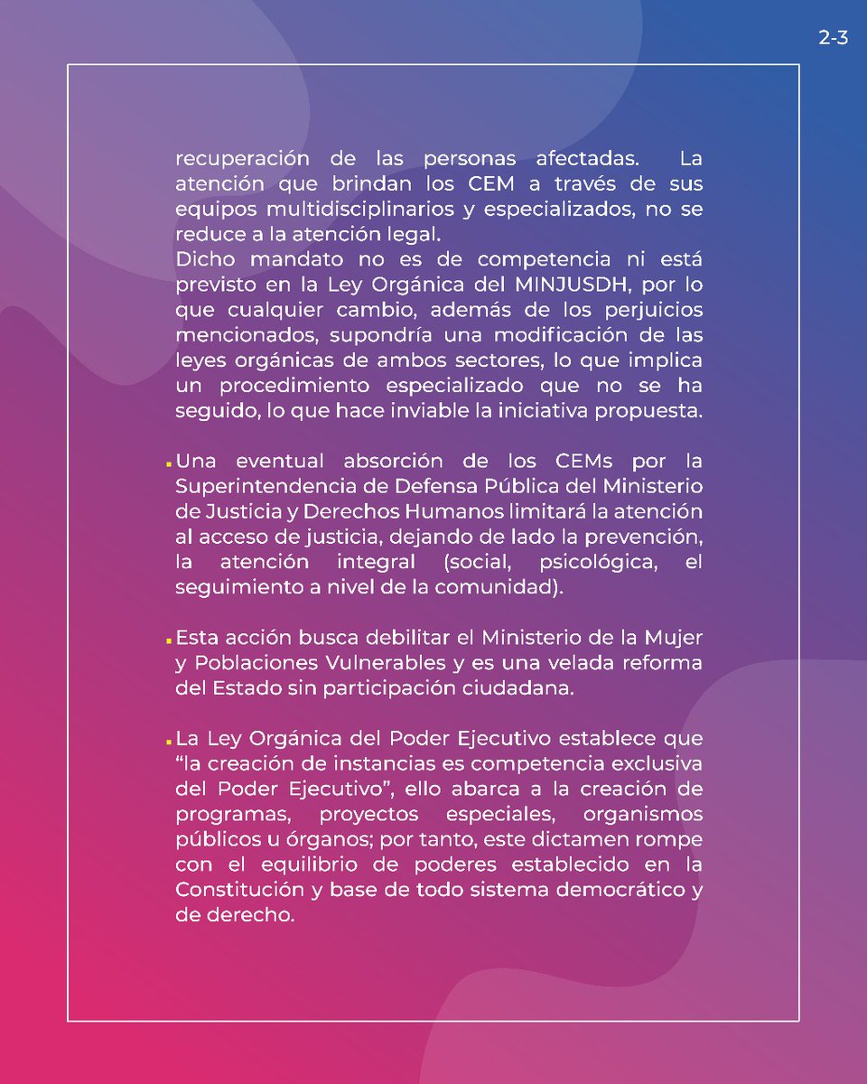 DianaMiloslavic's tweet photo. #Peru Ex Ministras de la Mujer rechazamos absorcion de Centros de Emergencia Mujer, exigimos atencion especializada en violencia contra las mujeres, oportuna con alta responsabilidad etica y juridica para garantizar  nuestros derechos y ciudadania @anajarav @HuaitaMarcela https://t.co/VBg8x6ZWXB