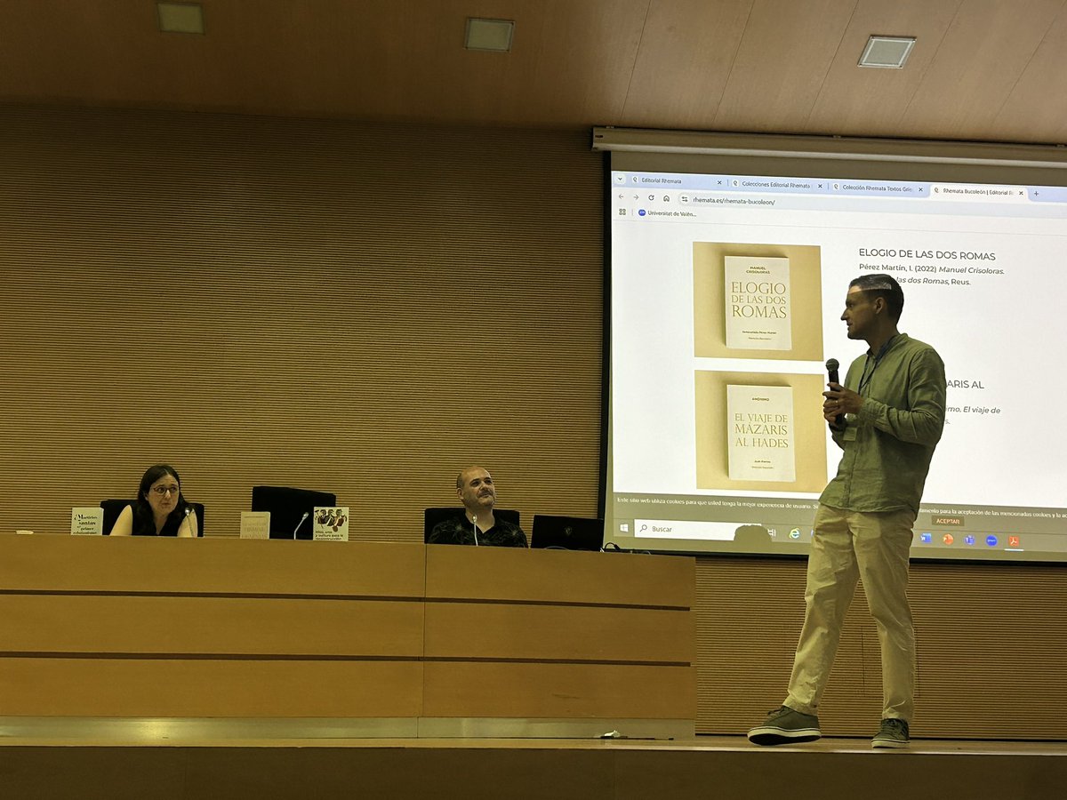 @bizantinistica@🐘.🌍 (@bizantinistica) on Twitter photo <a href="/AngelNarroUV/">Ángel Narro</a> hace la presentación de la colección <a href="/Ed_Rhemata/">Editorial Rhemata</a> #Bucoleón , para la última actividad de esta tarde en las #XXJornadasBizantinas <a href="/AngelNarroUV/">Ángel Narro</a> hace la presentación de la colección <a href="/Ed_Rhemata/">Editorial Rhemata</a> #Bucoleón , para la última actividad de esta tarde en las #XXJornadasBizantinas
