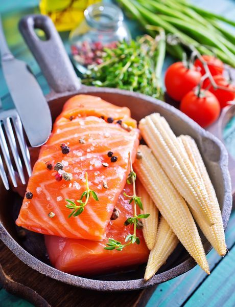 Fatty fish (like salmon, mackerel, herring, and sardines) are one of the best sources of omega 3s, which help lower heart disease risk, chronic inflammation, and improve mental health...great combo, right? Make sure you are incorporating them into your diet twice a week!