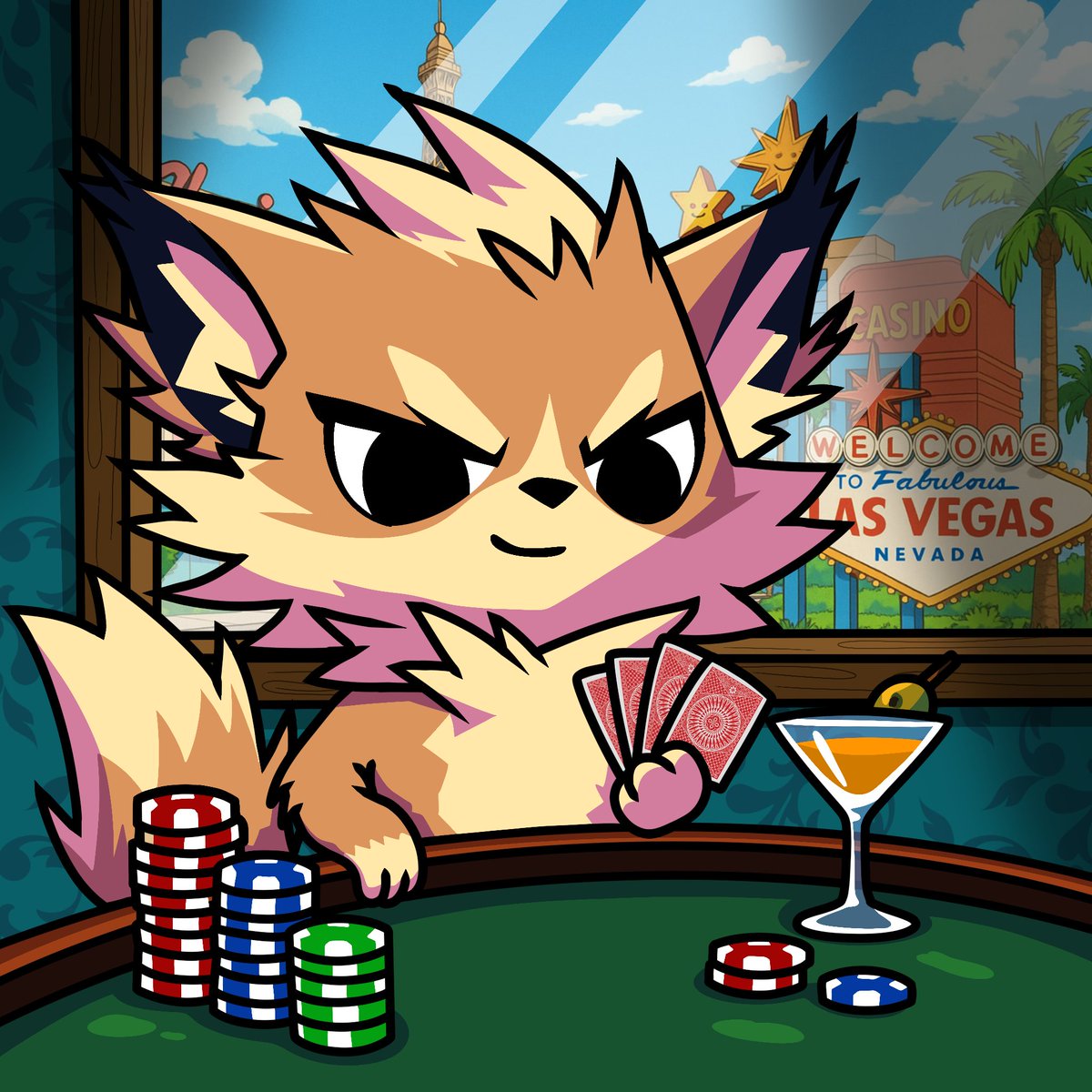 TwiskersToken's tweet photo. Did anybody attend Bitcoin 25 in Vegas last week? Twiskers was there, the fiercest degen on the strip! 😺 $TWX #TwiskersOnTron https://t.co/EguiMBX9eZ