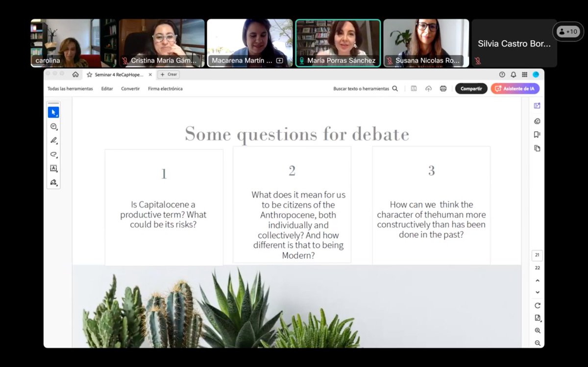 Project Hope (@recaphope) on Twitter photo Our closing seminar, “Hope, Grief, and the Anthropocene,” is now available at youtu.be/W1AGORHvT1s?si…
👀Have a look if you’d like to hear #CarolinaSánchez-Palencia and <a href="/MacarenaMartnM1/">Macarena Martín Martínez</a>’s insightful takes on temporalities and the link between grief and hope.
#resistance #hope Our closing seminar, “Hope, Grief, and the Anthropocene,” is now available at youtu.be/W1AGORHvT1s?si…
👀Have a look if you’d like to hear #CarolinaSánchez-Palencia and <a href="/MacarenaMartnM1/">Macarena Martín Martínez</a>’s insightful takes on temporalities and the link between grief and hope.
#resistance #hope