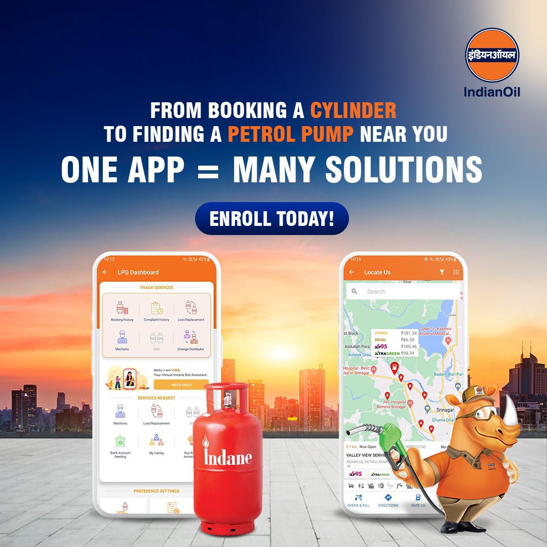 From booking a cylinder to finding an IndianOil petrol pump, the #IndianOil One App offers many solutions. Save with #XTRAREWARDS!​

Download now:​

apps.apple.com/in/app/indiano…​

play.google.com/store/apps/det…