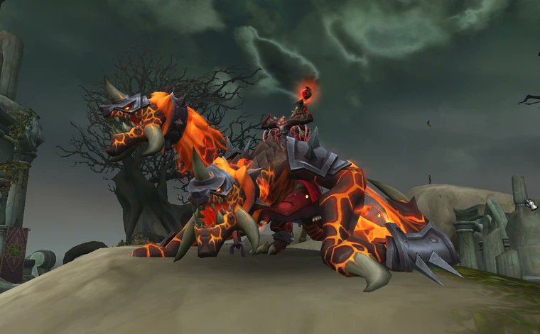 ElliottVenczel's tweet image. I think every PvPer on earth would've been stoked if this were the Gladiator Mount for War Within.
(Mount for completing this month's trader post)