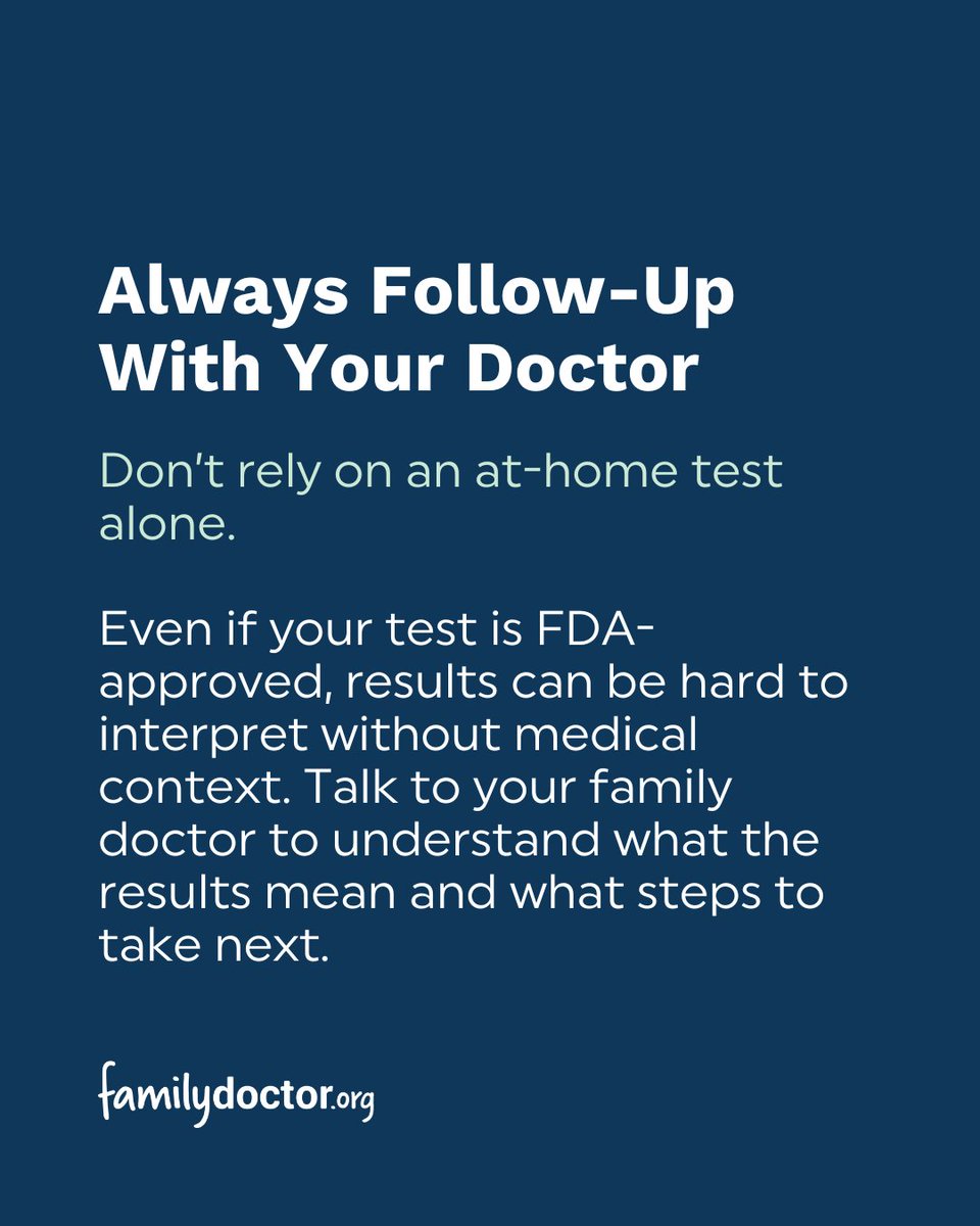 While at-home health kits may be convenient, don’t forget to talk with your family doctor! 💬

<a href="/aafp/">AAFP</a> Board Chair <a href="/sfurrmd/">SFurrMD</a> spoke with <a href="/AP/">The Associated Press</a> about why getting an expert medical opinion is essential. Learn more: bit.ly/3FtoKyx