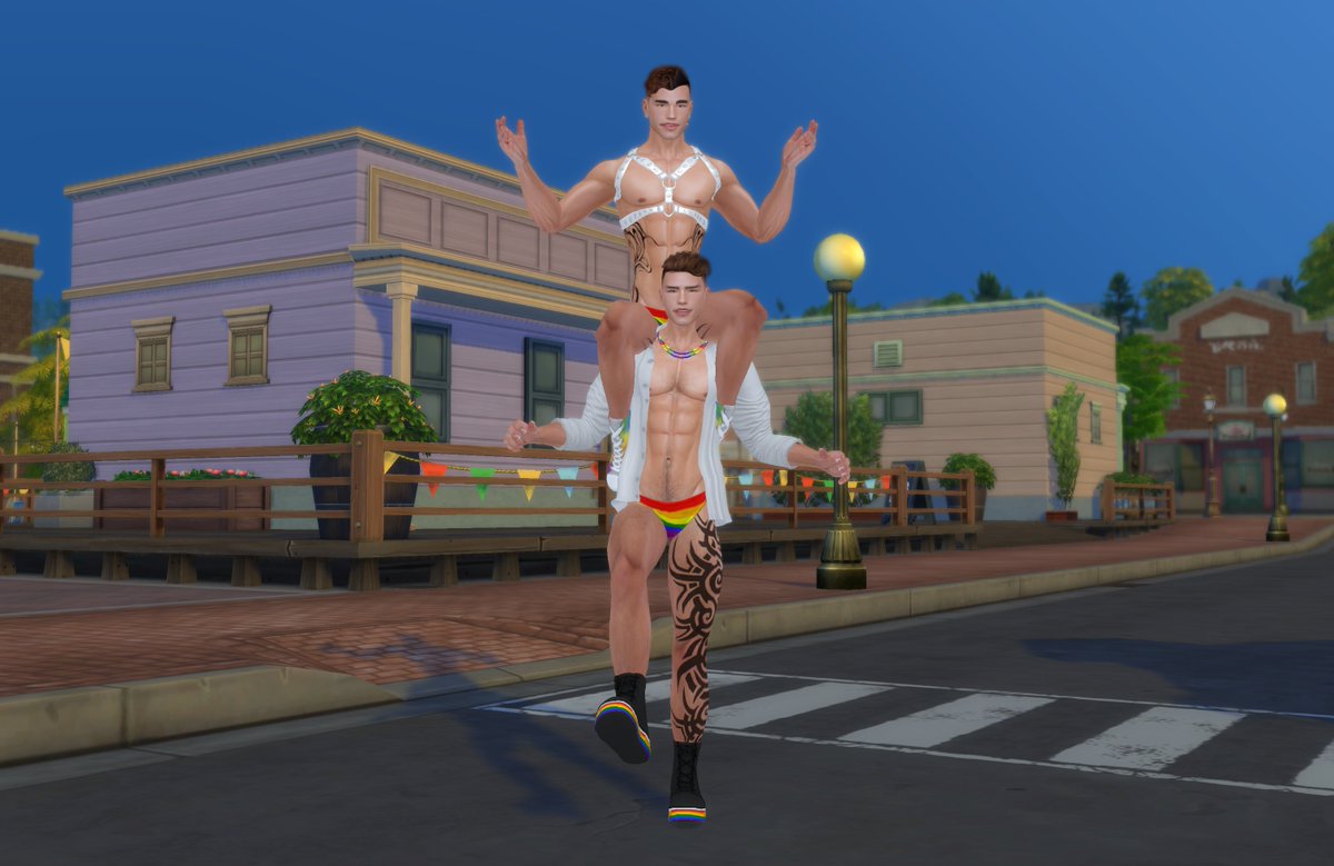 Carnal_Sims's tweet photo. Copperdale Pride Pt1: The Twins
They have been going to pride sense they came out freshman year!
#TS4 #TheSims4 #ShowUsYourSims #ShowUsYourMaleSims #gay #gaysims https://t.co/6rafAN3v1E