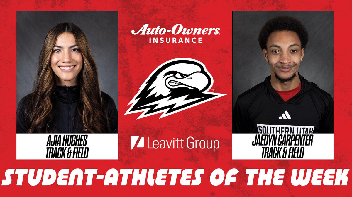 This week's student-athletes of the week... 🥁

Ajia finished 11th in the high jump at the NCAA DI West Prelims and qualified for Nationals with a jump of 5'11¼"💪

Jaedyn finished 36th in the 400m at the NCAA DI West Prelims with a time of 46.84 🔥

#TBirdNation ⚡️