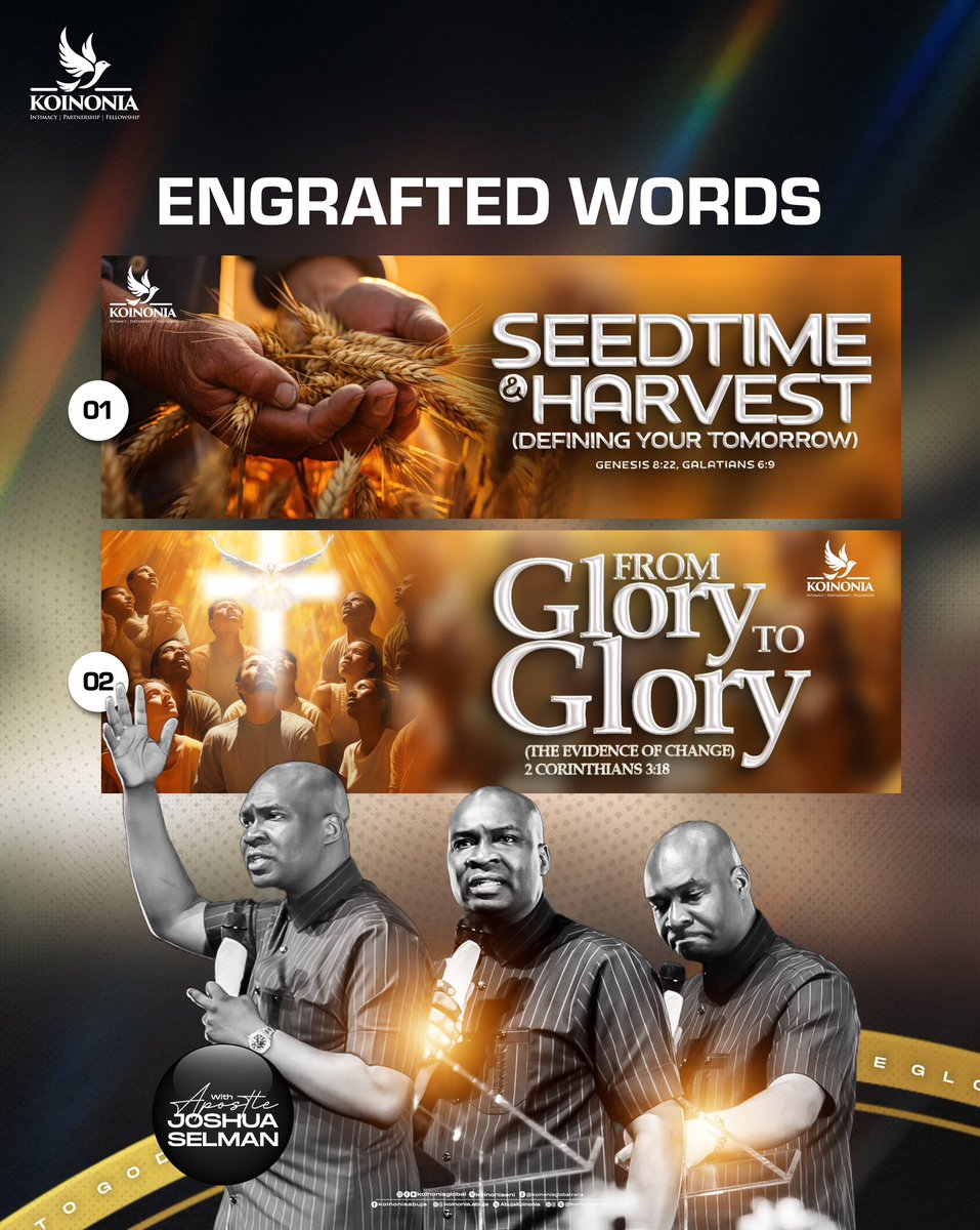 OUR WEEKLY ENGRAFTED WORDS FEAST (2 KOINONIA SERMONS TO LISTEN TO THIS WEEK)

Precious Saints,

Feed your spirit with these life-transforming and revival awakening sermons from Koinonia. These teachings are rich with revelation, insight, and the wisdom you need for your spiritual