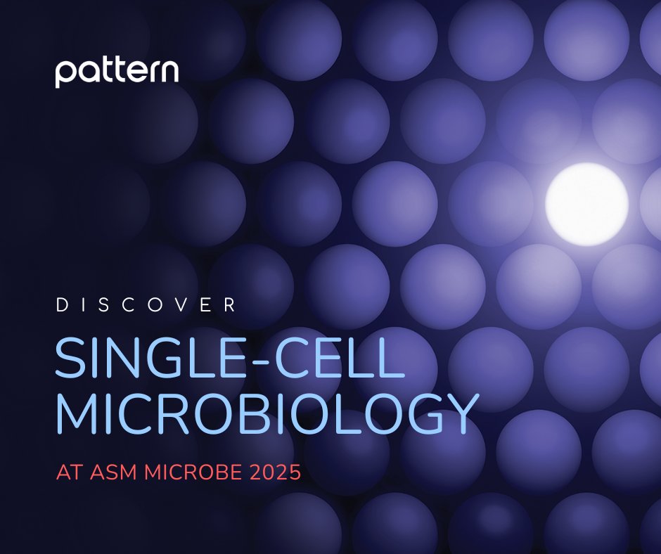 Pattern Bioscience (@patternbio) on Twitter photo We're heading to #ASMicrobe 2025 in LA!
Catch us at Booth #2131 to see how our single-cell microbiology platform will transform infectious disease diagnostics with faster screening, ID and AST results. We're heading to #ASMicrobe 2025 in LA!
Catch us at Booth #2131 to see how our single-cell microbiology platform will transform infectious disease diagnostics with faster screening, ID and AST results.