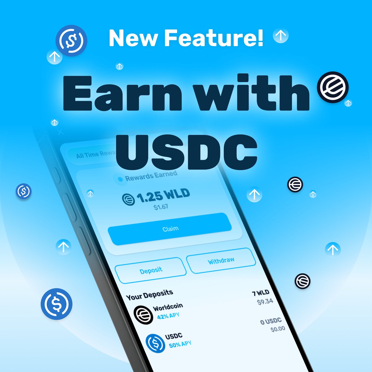 UNO (@uno_wallet) on Twitter photo You can now earn with USDC!
Get up to 150% in interest and rewards on your USDC balance.
Try it now and starting growing your dollars with UNO. You can now earn with USDC!
Get up to 150% in interest and rewards on your USDC balance.
Try it now and starting growing your dollars with UNO.