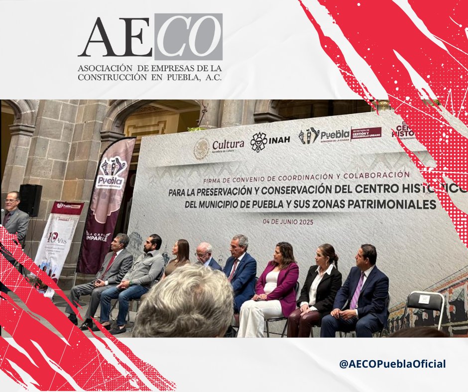 AECOPUEBLA's tweet photo. AECO a través de su presidenta Arq. Marisol Ávila Córdova presentes en la Firma de “Convenio de Coordinación y Colaboración para la Preservación y Conservación del Centro Histórico del Municipio de Puebla y sus Zonas Patrimoniales”. Encabezado por el presidente de Puebla. https://t.co/YriCmg6lYf