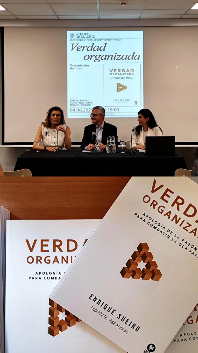 Ateneo de Madrid (@ateneodemadrid) on Twitter photo Presentación del libro «Verdad organizada»
Con Enrique Sueiro, autor; Marta Prieto Asirón y Bárbara Palomares.
<a href="/eqsueiro/">Enrique Sueiro</a> <a href="/mprietoasiron/">Marta Prieto Asiron</a> <a href="/EditorialKolima/">Editorial Kolima</a> Presentación del libro «Verdad organizada»
Con Enrique Sueiro, autor; Marta Prieto Asirón y Bárbara Palomares.
<a href="/eqsueiro/">Enrique Sueiro</a> <a href="/mprietoasiron/">Marta Prieto Asiron</a> <a href="/EditorialKolima/">Editorial Kolima</a>
