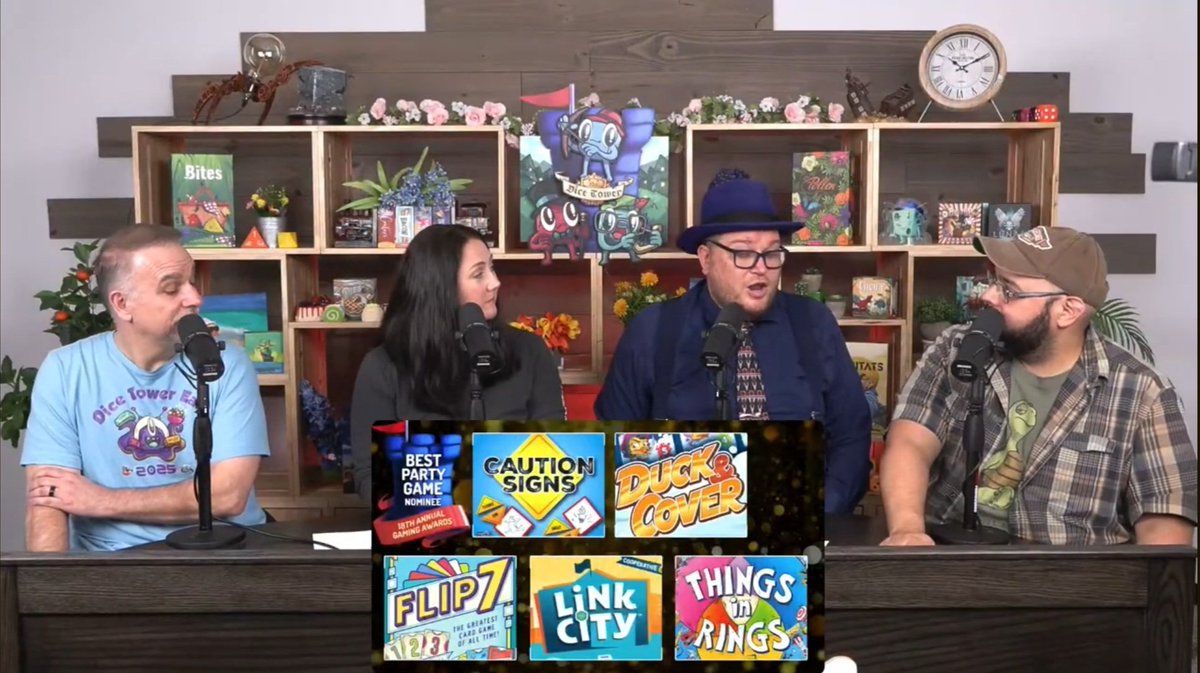 Duck &amp; Cover nommé aux Dice Tower Awards (<a href="/DiceTowerStaff/">The Dice Tower</a> ) aux États-Unis pour le prix du meilleur jeu d'ambiance de l'année 🥳

Quel plaisir ! Mais quelle concurrence : excellent jeu sur excellent jeu. Résultat en août, on verra bien, c'est déjà un honneur🤞

Quack ! #boardgame