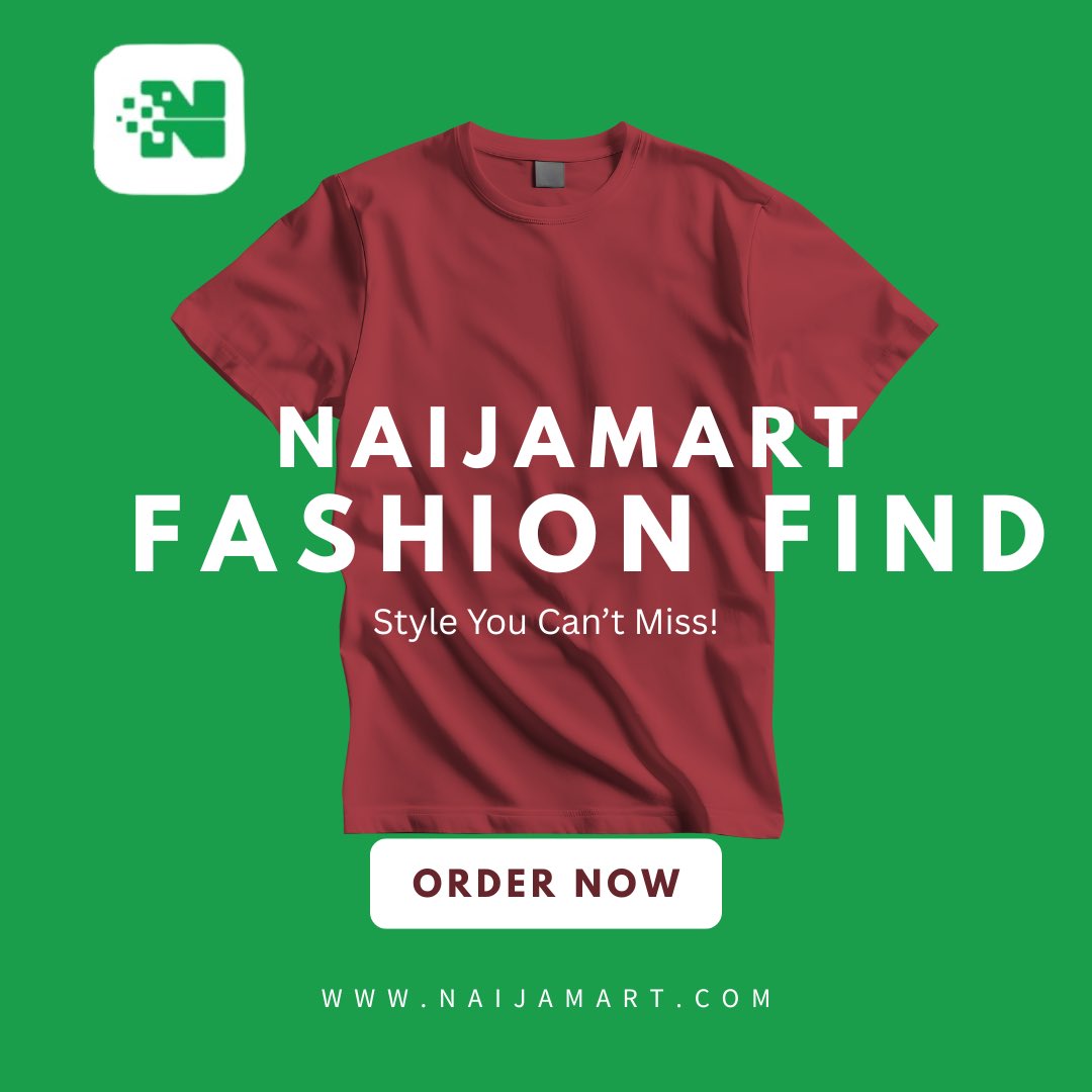 Naijamartdotcom's tweet image. Naijamart Fashion Find
Discover trendy styles, best deals, and unique pieces — all in one place.
Upgrade your wardrobe with just a click on Naijamart.com!

#NaijamartFashion #StyleFinds #OnlineShopping #FashionDeals #ShopSmart #NaijamartStyle