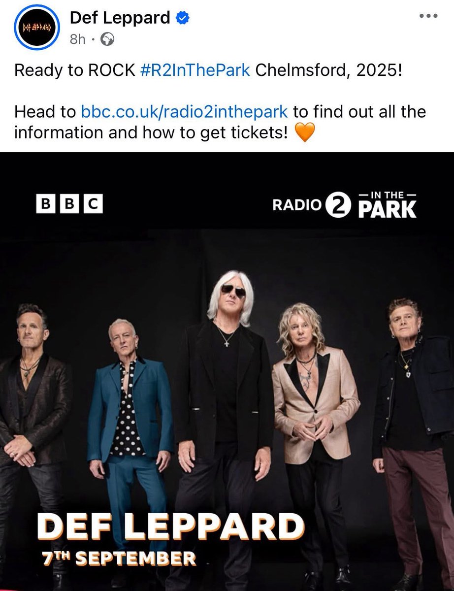 Get in!! I’ll be there with nine other kindred spirits who feature in my ‘Church of Leppard’ charity book, coming this summer! 👊😎🤩🤘 What an insane weekend it’s going to be! <a href="/DefLeppard/">Def Leppard</a> gig #24 for me! #defleppard #R2InThePark
