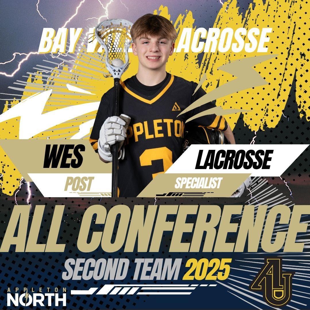 🍎🥍 All Conference!

Congrats to the Appleton United Boys Lacrosse team on a great season! In addition to the wins on the field, the following North student-athletes earned all conference:

🥇 Tristan Dean - Attack
🥈 Rowan Cihlar - Defense
🥉 Wes Post -  Specialist

🧭 #GoNorth