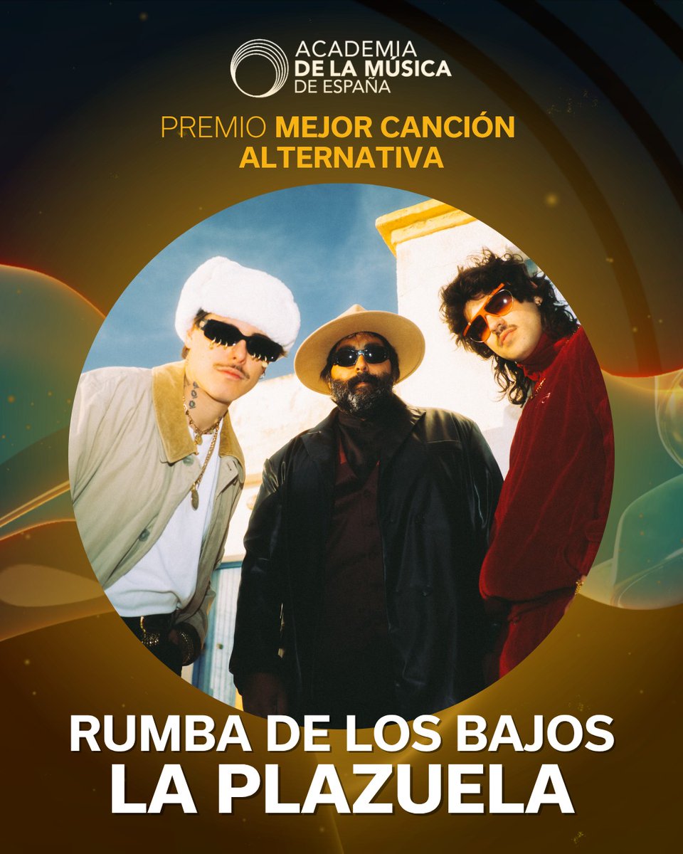 🏆El Premio 2025 a Mejor Canción Alternativa es para #LaPlazuela 

¡Enhorabuena!

#premiosacamus