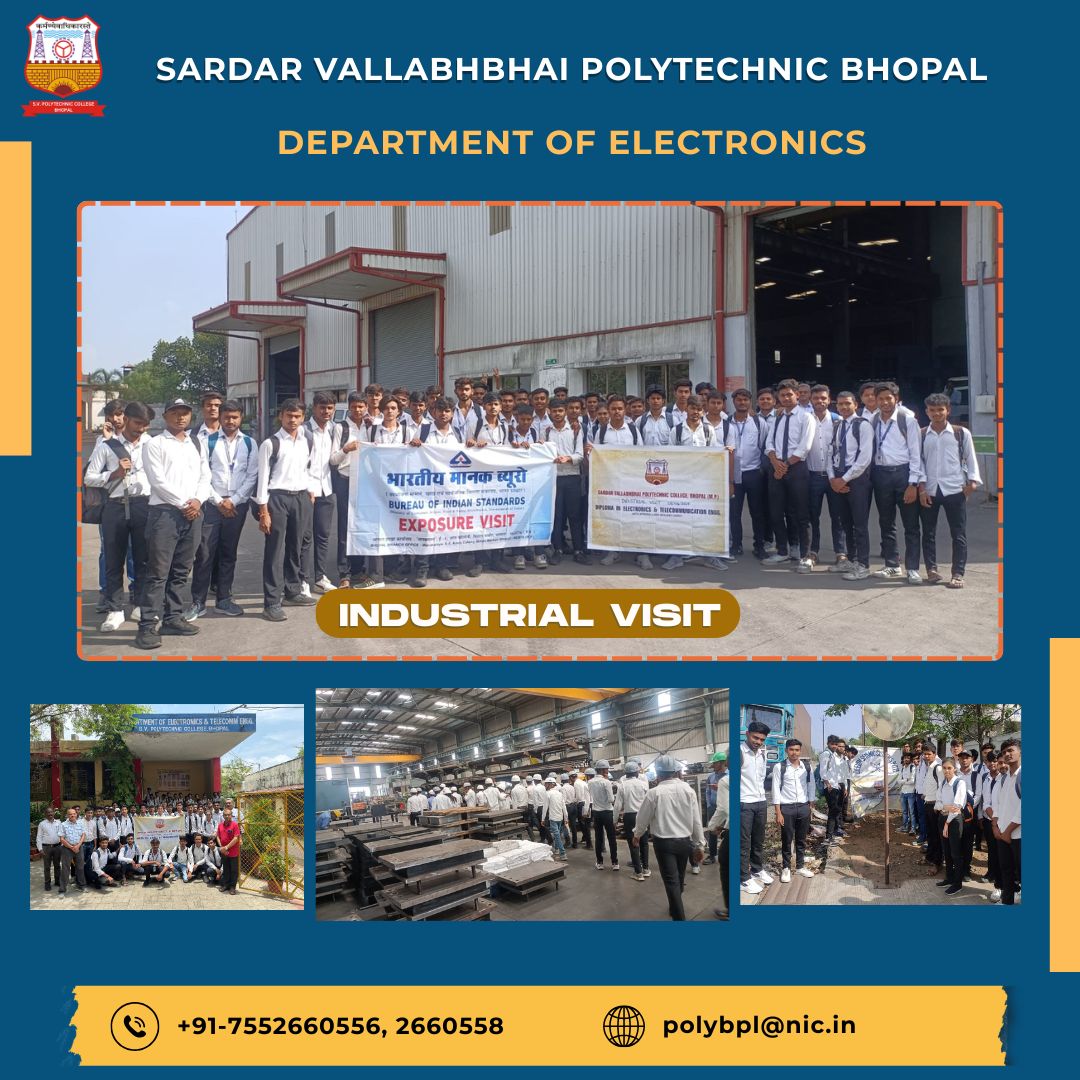 Svpsocialm2927's tweet photo. 02.06.2025 को S.V. Polytechnic College, Bhopal के इलेक्ट्रॉनिक्स विभाग ने BIS Standard Club के तहत छात्रों को मंडीदीप की Deevin Seismic System Pvt. Ltd. में इंडस्ट्रियल विजिट कराया, जहां उन्होंने प्रोडक्ट्स, मानकों और कार्यप्रणाली की व्यावहारिक जानकारी प्राप्त की।
@Indersinghsjp https://t.co/k6oucreXTD