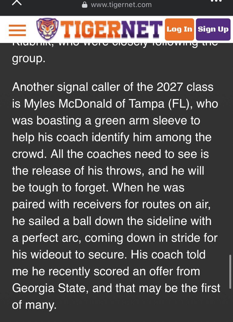 Myles McDonald 2027 Quarterback✞ tweet media