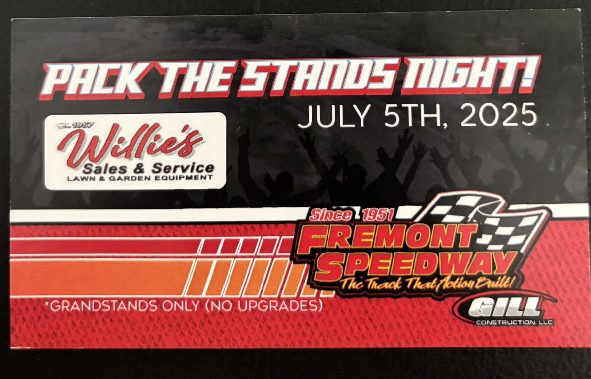 raehammer1's tweet photo. Free tickets…Help us pack the stands July 5th @FremontSpeedway let me know how many tickets you want. The driver with the most fans wins…Let’s go #6 https://t.co/M444XUnb4d