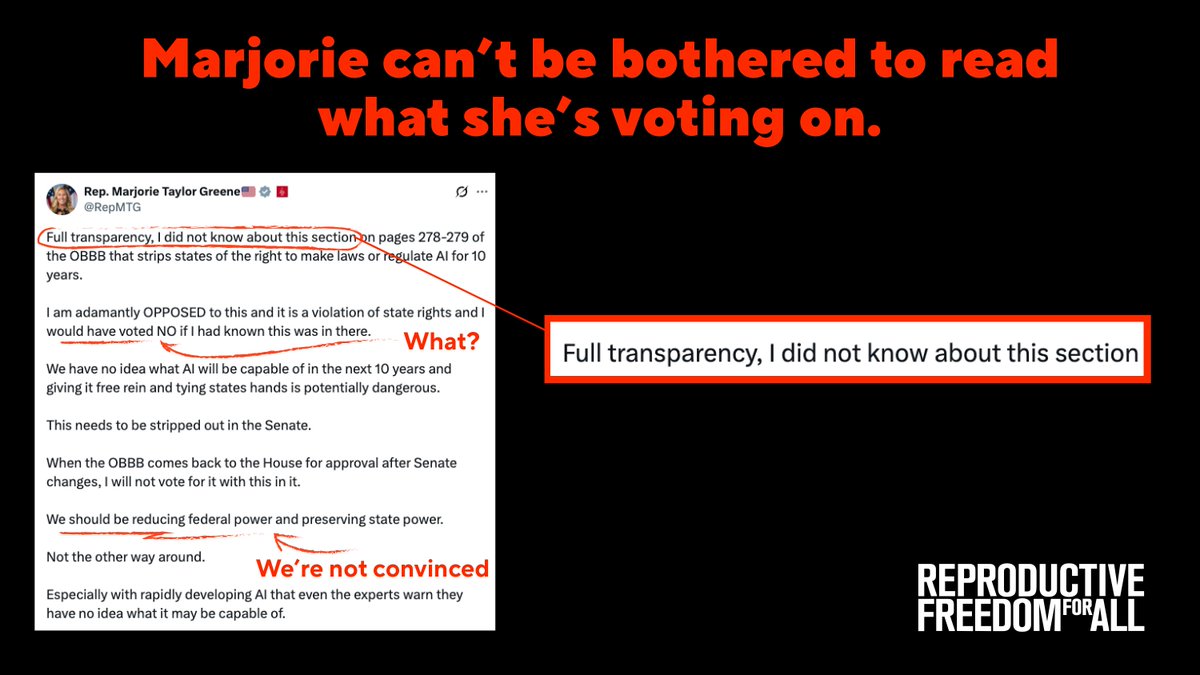 MTG was too busy ripping health care away from her constituents in a bid to appease Trump.