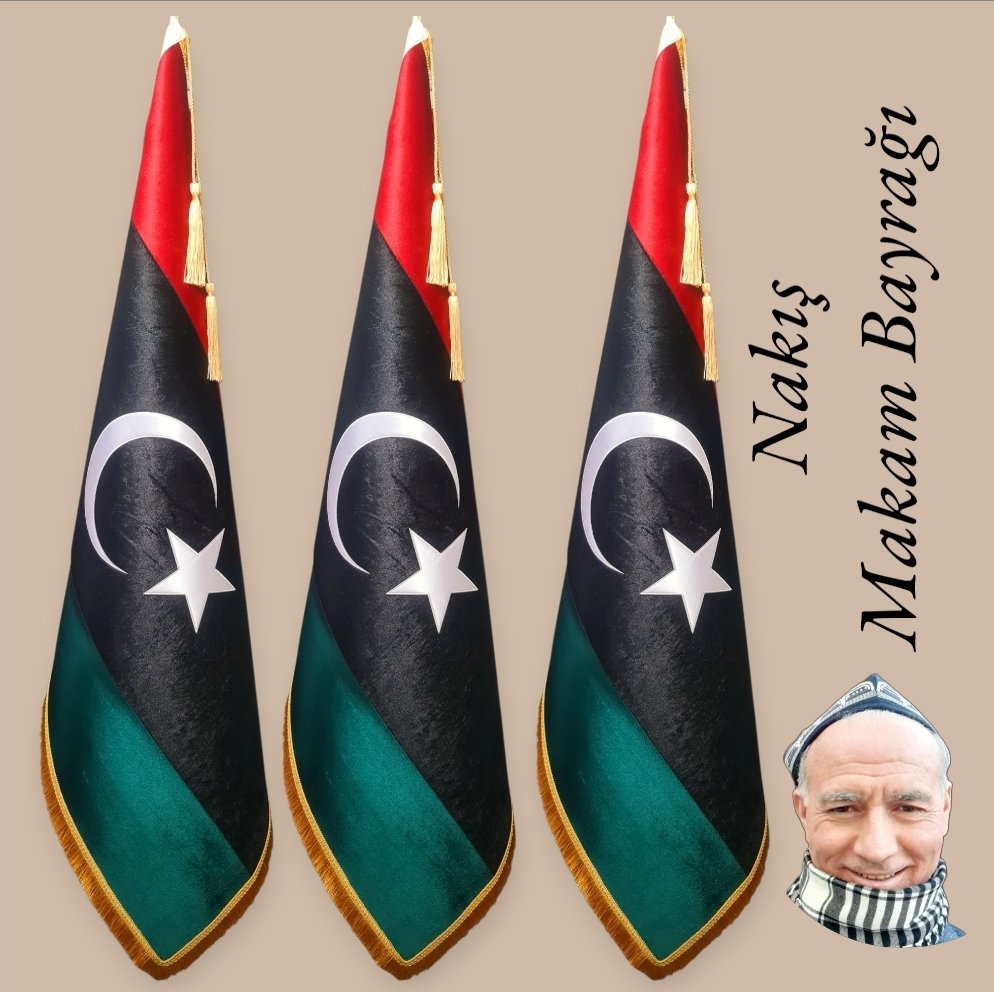 #Nakış Makam Bayrağı 
#Libya #ÜlkeBayrakları 
🌍 Güncel Bilgi İsteyin 
ipekyolubayrak.com