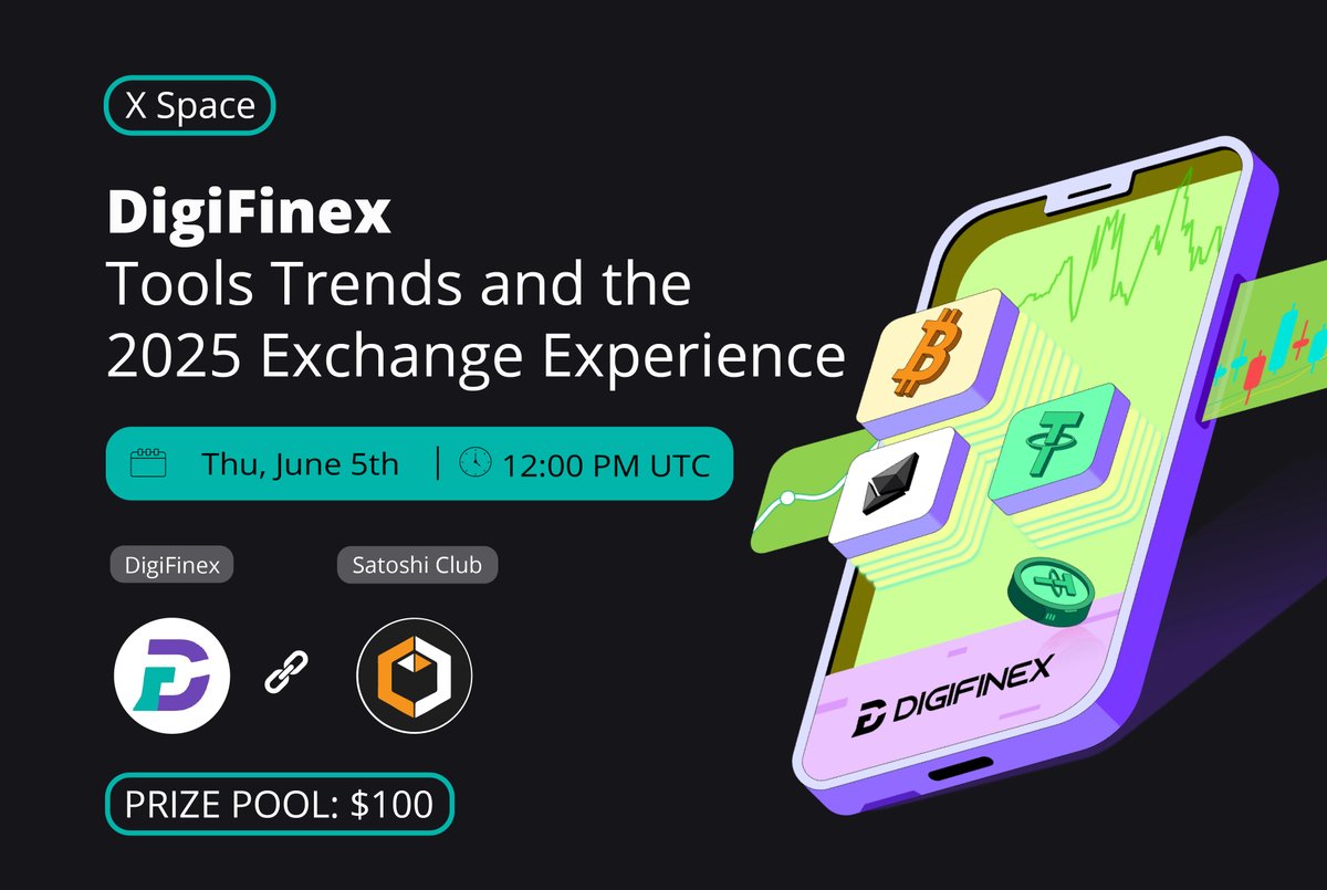 esatoshiclub's tweet photo. Crypto exchanges keep evolving as user habits and tools change.

Join us tomorrow at 12 PM UTC for a 𝕏 Space with @DigiFinex to talk about what’s shaping the exchange experience in 2025.

Set your reminder ⤵️
https://t.co/W1XrrbByHW https://t.co/mDgywZd1ea