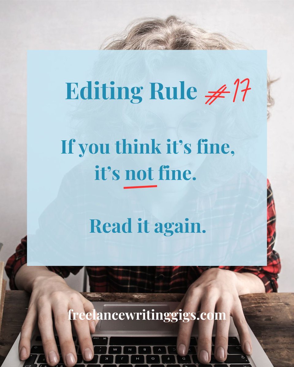 FreelanceWJ's tweet image. And then, for good measure, one more time.

#editing #editingtips #writingtips