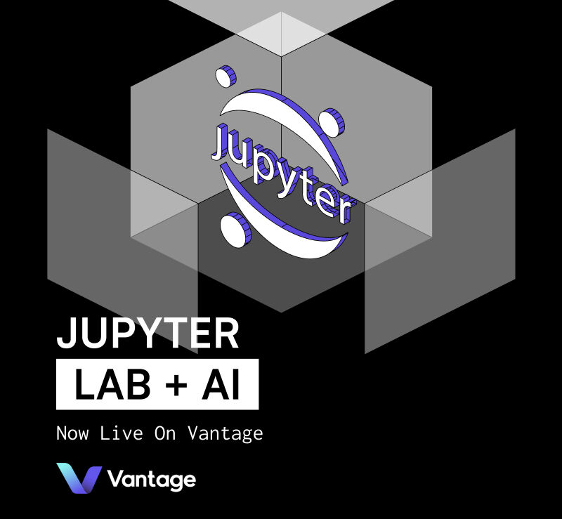 vantagecompute's tweet photo. Jupyter is now live on Vantage! 🚨

One-click, vibe native notebooks that scale on demand. Go from interactive development straight to production workloads.

What dev environment would you like to see in Vantage next? 

#AI #HPC #CloudComputing #JupyterLab #MLOps #JupyterAI https://t.co/diLXlrUkyd