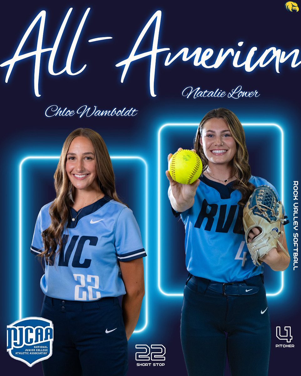 Chloe Wamboldt and Natalie Lower named NJCAA 2nd Team All-Americans 🦅💛
