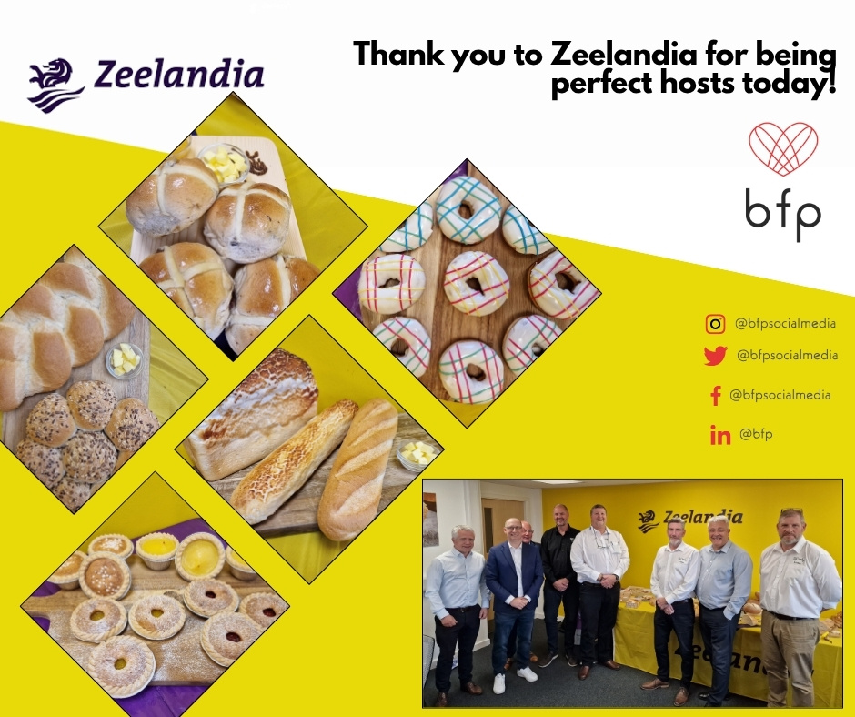 BfpSocialmedia's tweet photo. A BIG thank you to @ZeelandiaUK for being perfect hosts to some of the team from bfp today.
#perfecthost #bakery #bakerywholesale #bakeryingredients https://t.co/mTn0kyAT4t