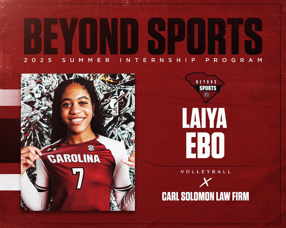 Get to know the interns!
👤  Laiya Ebo
💼  Carl Solomon Law Firm
🏐 <a href="/GamecockVolley/">Gamecock Volleyball</a>